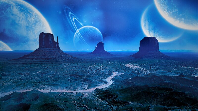 alien desert landscape