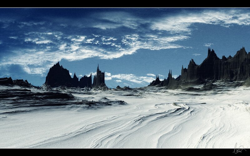 alien desert landscape