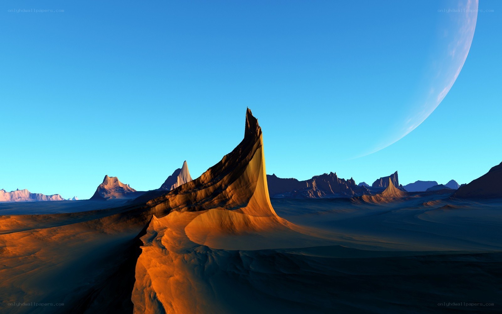 alien desert landscape