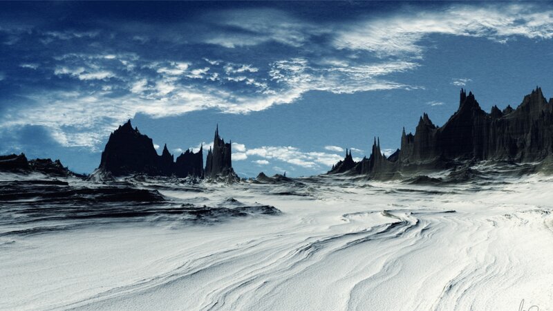 alien desert landscape