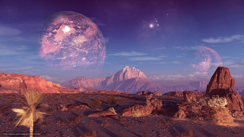 Alien Desert Landscape — Purple, Dramatic
