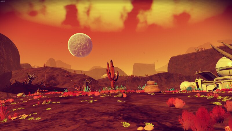 Alien Desert Landscape — Red