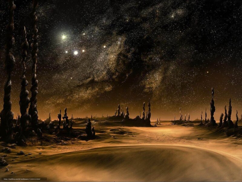 alien desert landscape