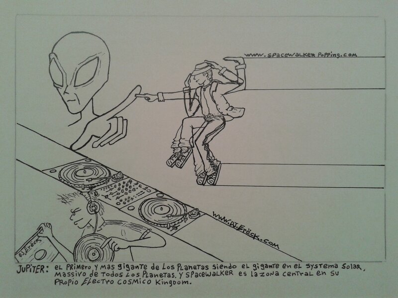 Alien DJ on Turntables