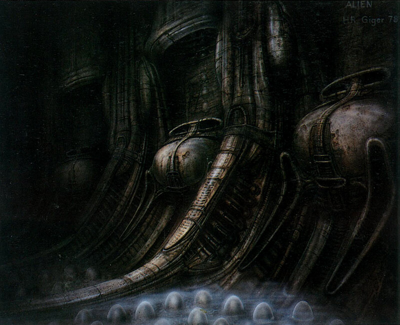 Alien egg chamber concept art