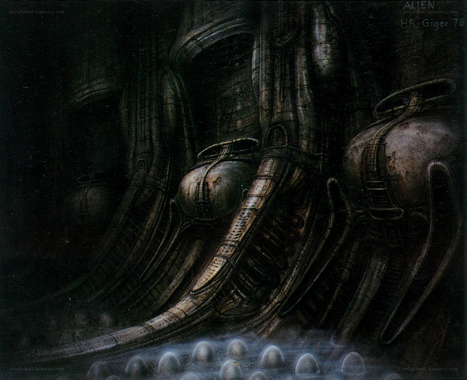 Alien egg chamber concept art