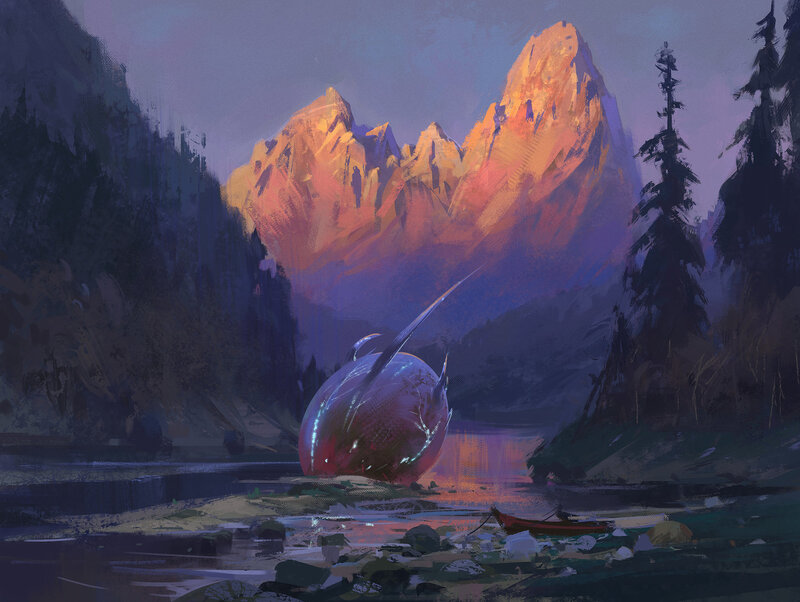 Alien Egg in Lake