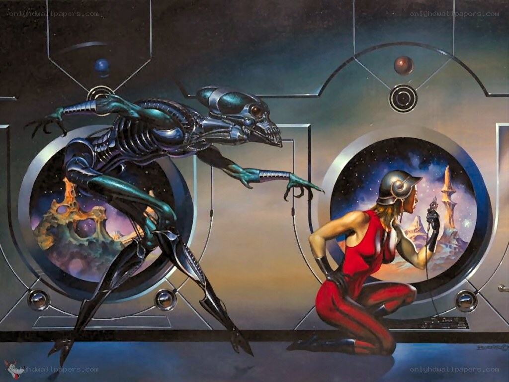 Alien encounter in space station