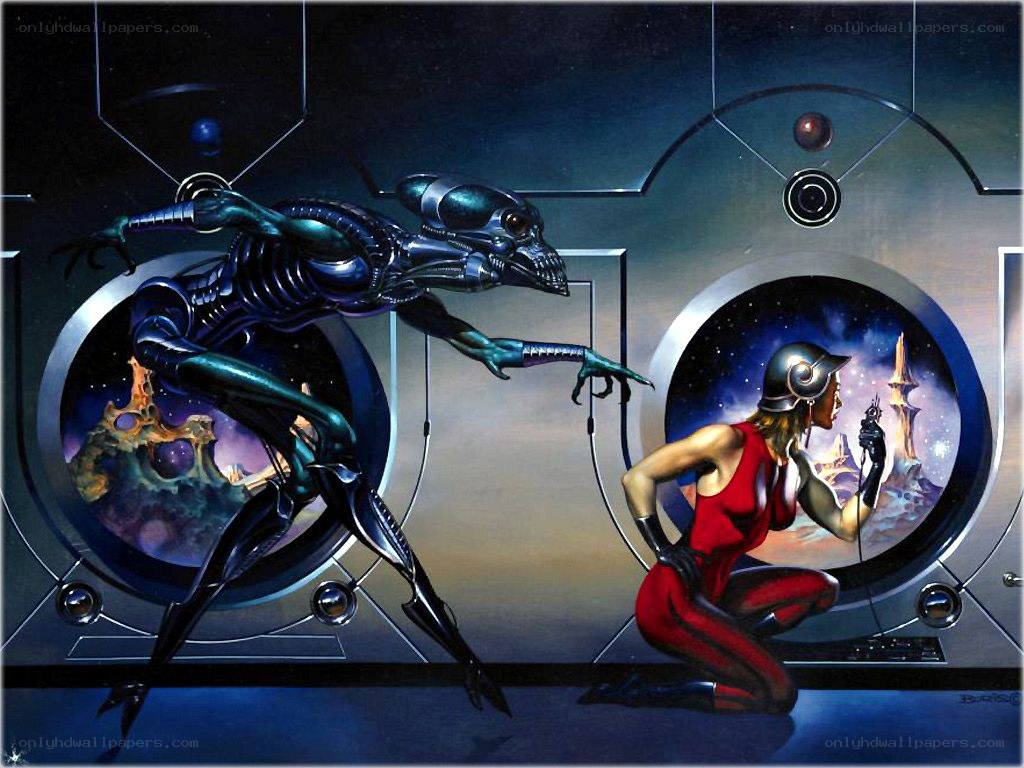 Alien encounter in space station