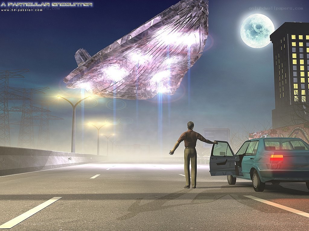 Alien encounter on highway