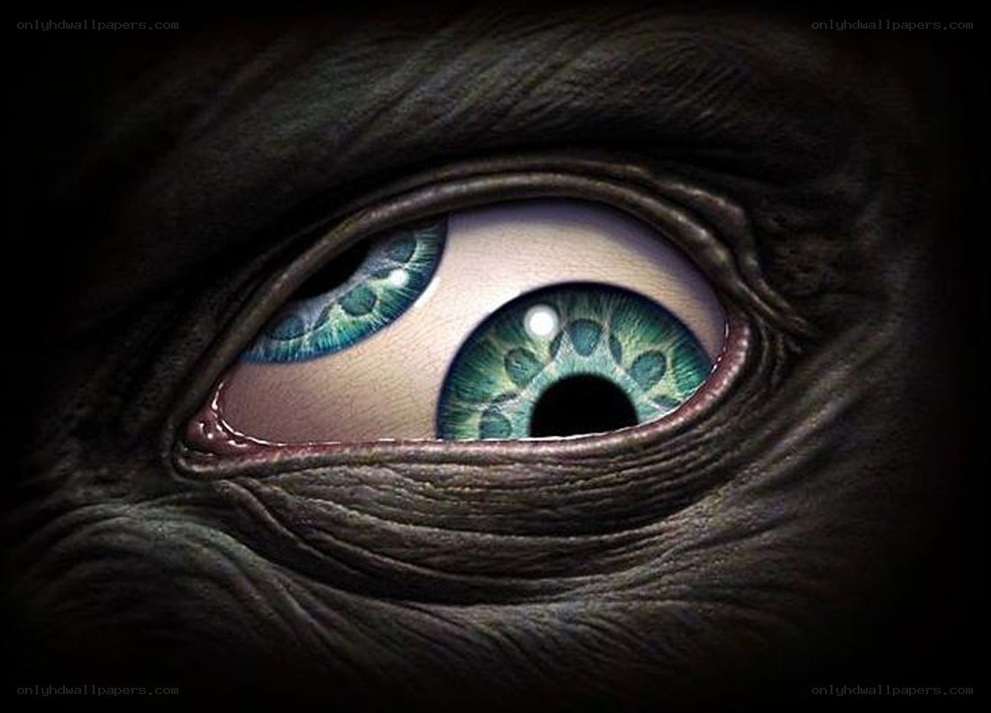 alien eye close-up
