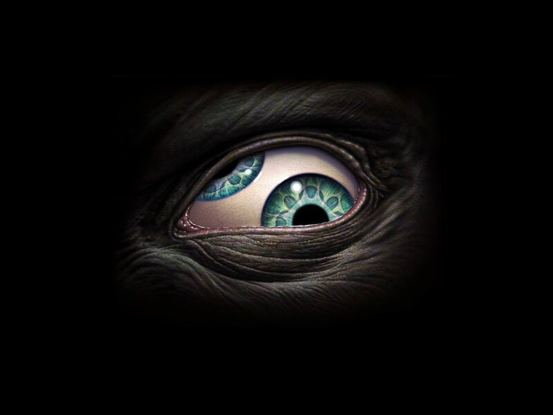 alien eye close-up