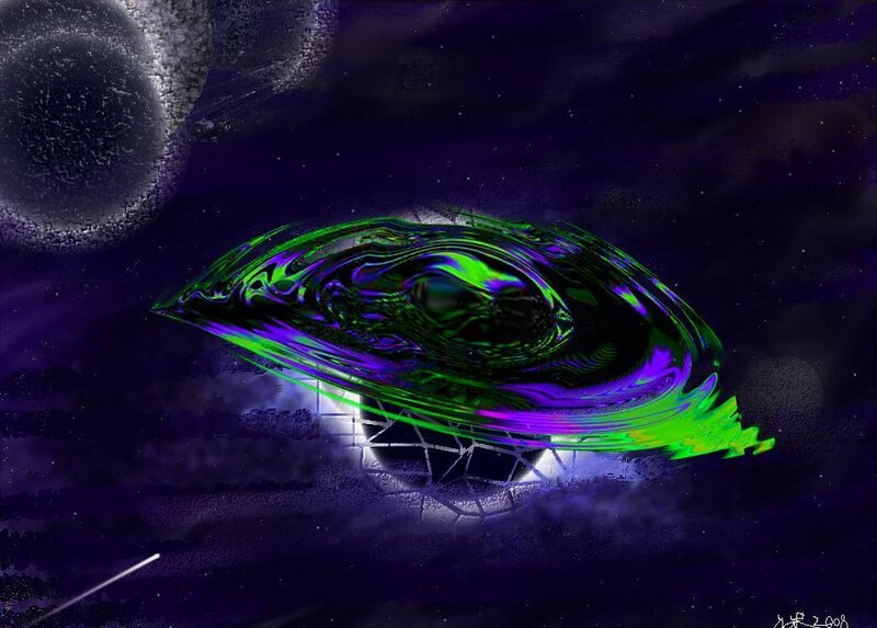 alien eye in space