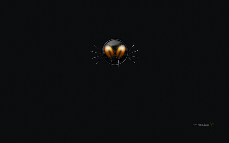 alien eyes logo on dark background