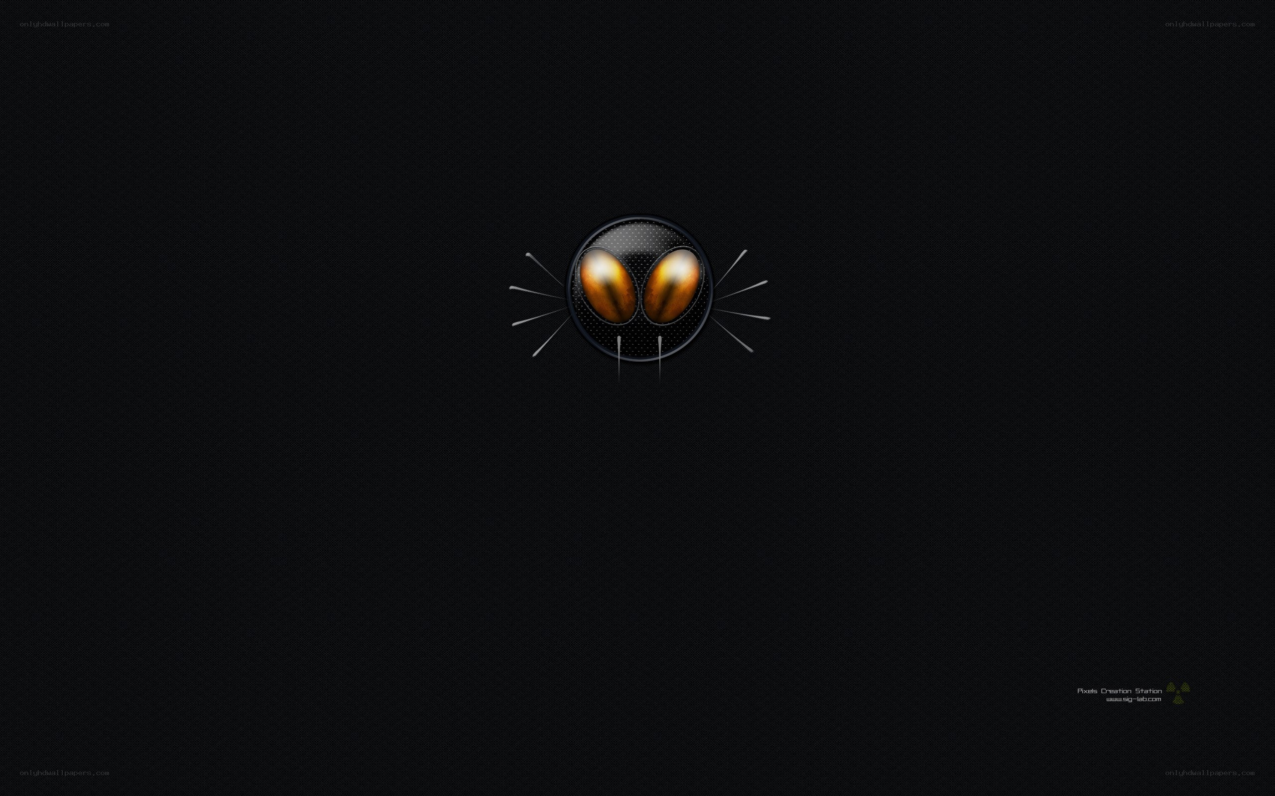 alien eyes logo on dark background