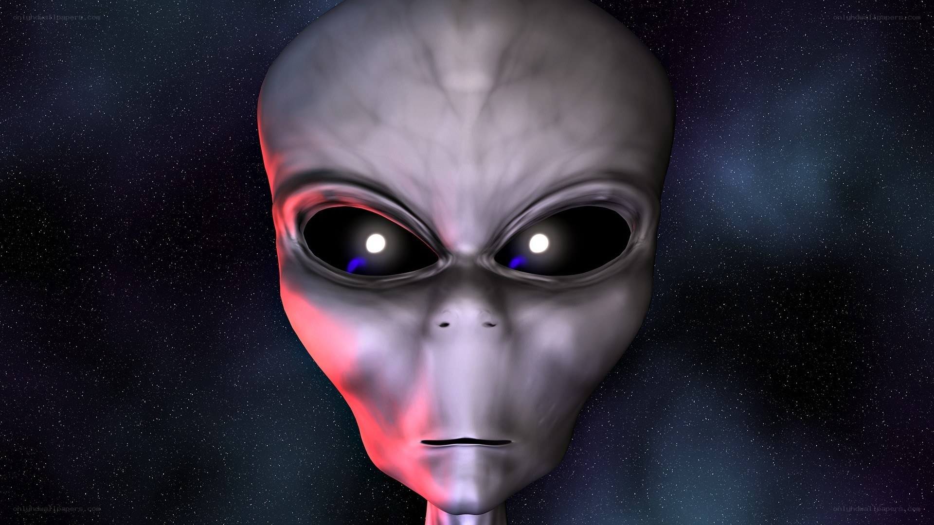 alien face in space