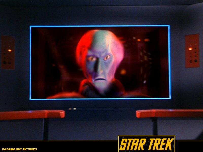 Alien Face on Screen