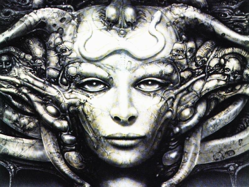 alien face with tentacles