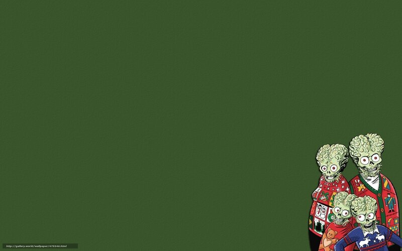 alien family christmas wallpaper