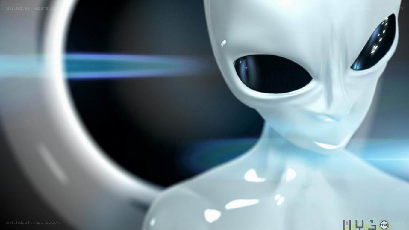alien figure in futuristic setting