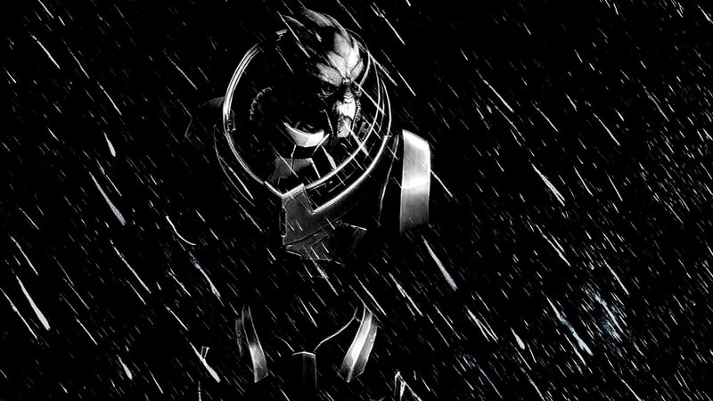 Alien Figure in Rain