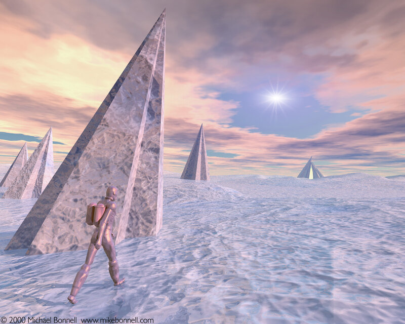 alien figure on alien world