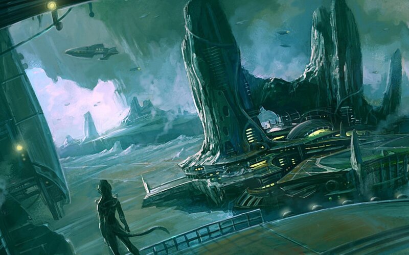 Alien Figure on Platform