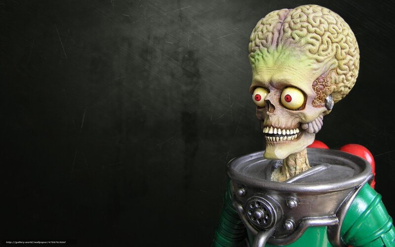 alien figure with brain head