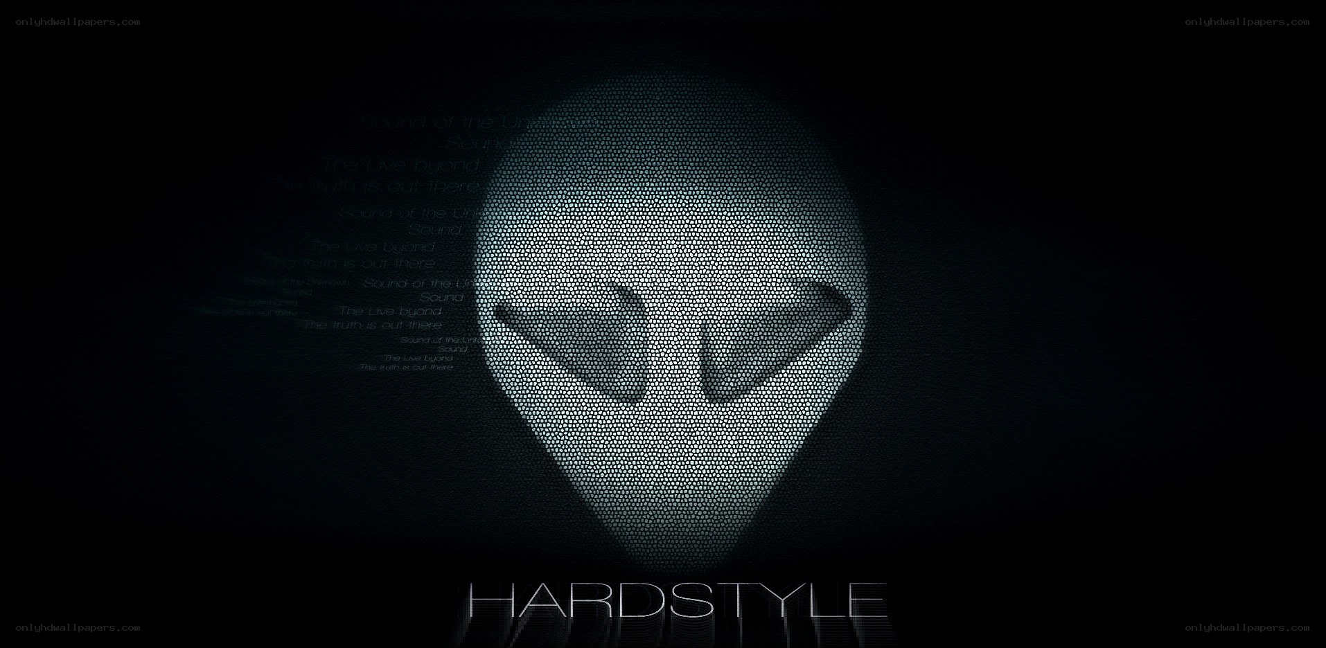 Alien figure with text