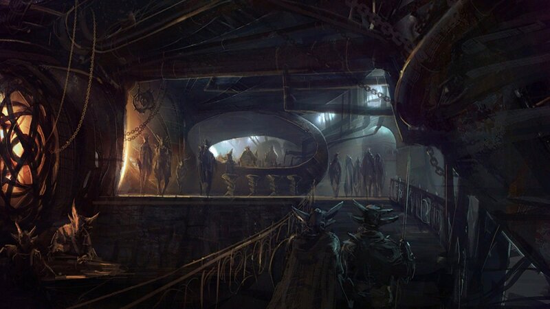 Alien Figures in a Chamber