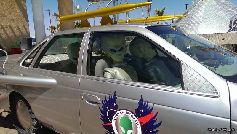 Alien Figures in Car