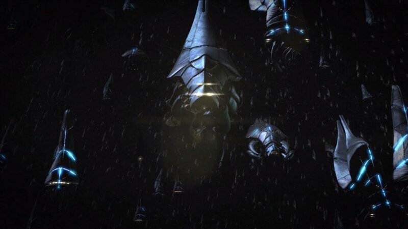 alien fleet in space