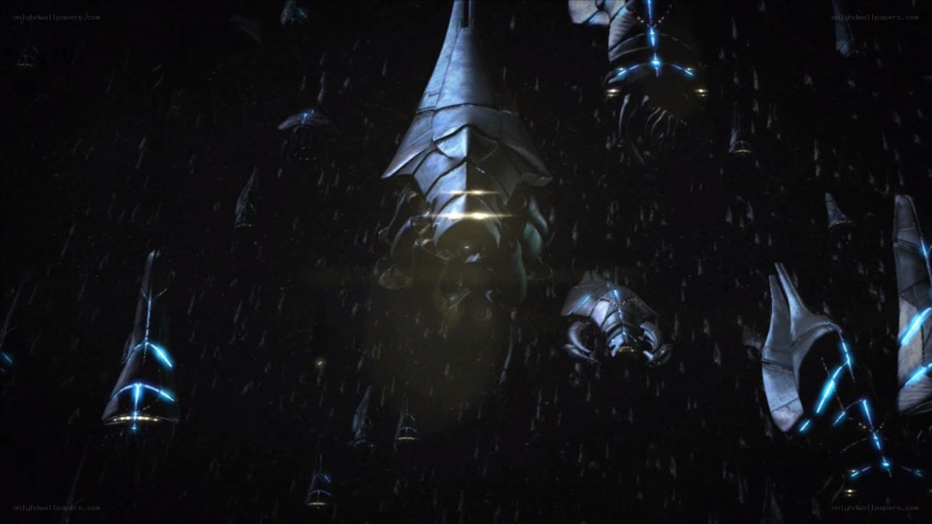 alien fleet in space