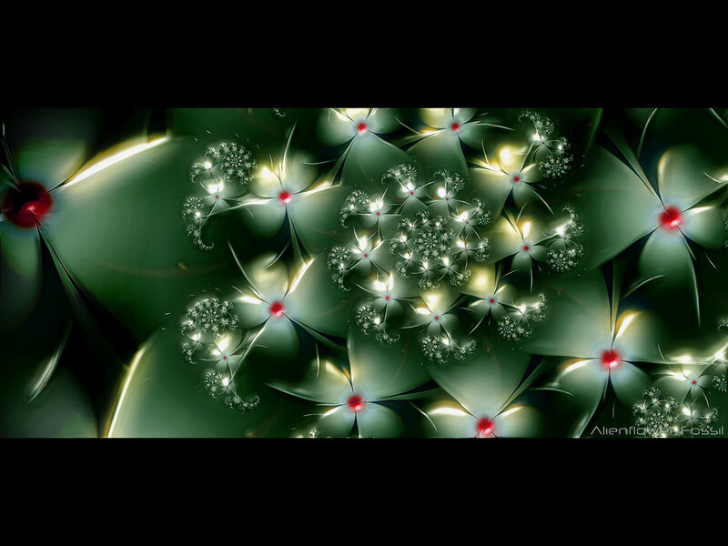 alien flower fossil fractal