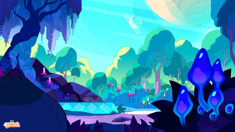 Alien Forest Landscape — Blue