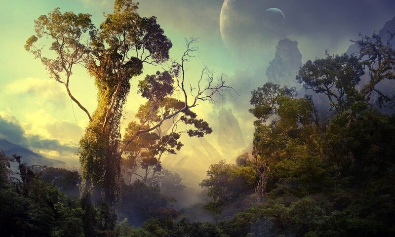 Alien Forest Landscape — Green