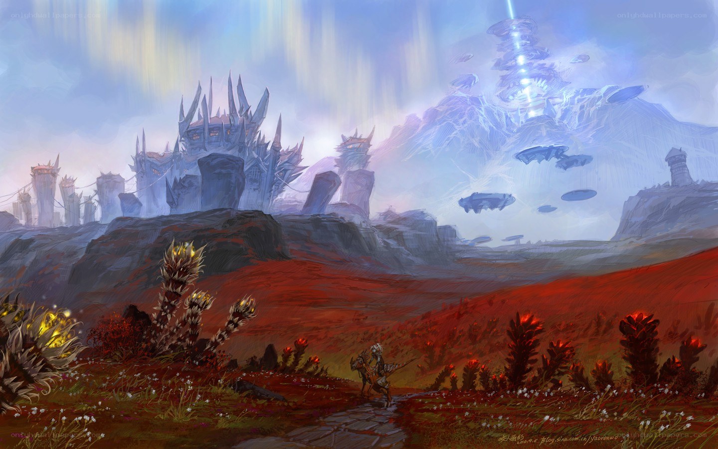 alien fortress on red planet