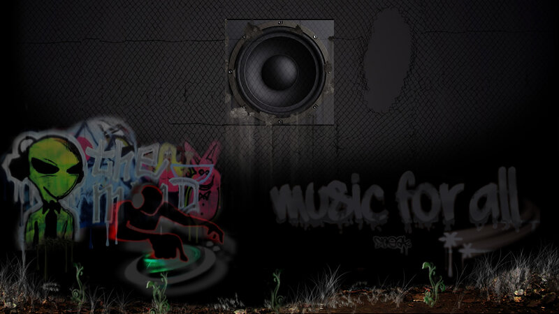 Alien Graffiti on Wall