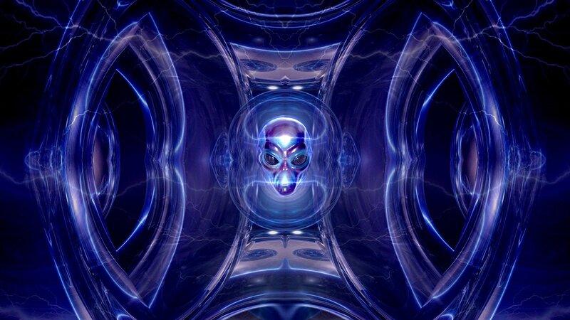 Alien Head in a Tunnel
