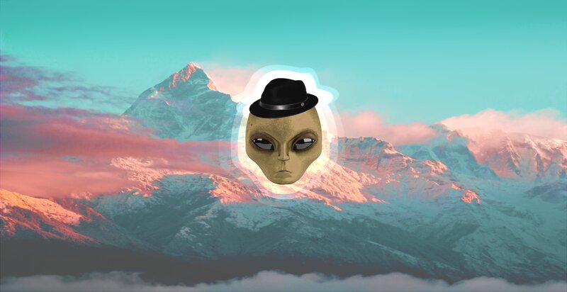Alien Head in Hat