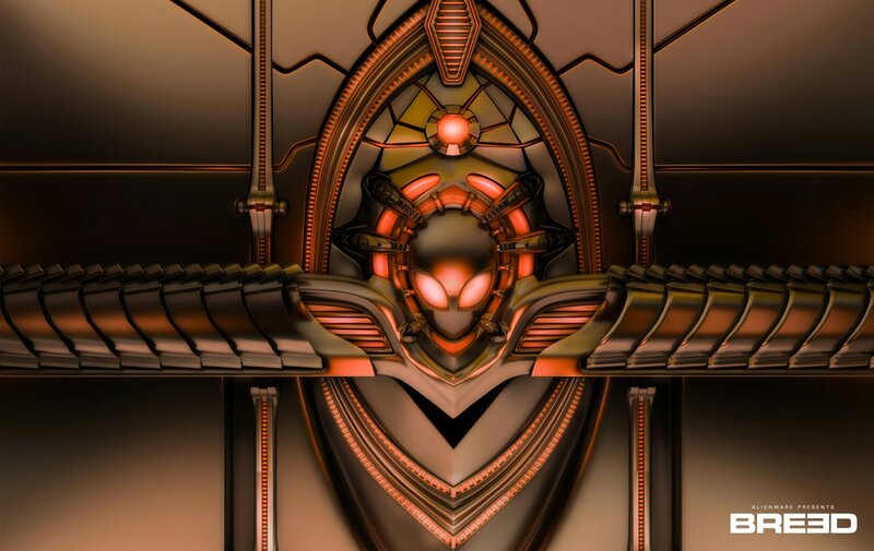 Alien Head in Mechanical Structure