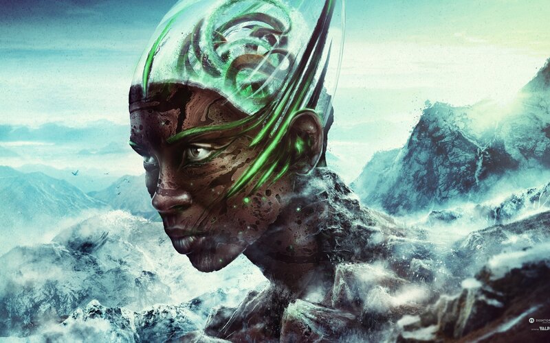 Alien Head in Mountains