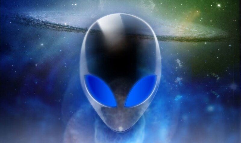 alien head in space