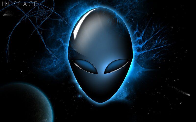 alien head in space