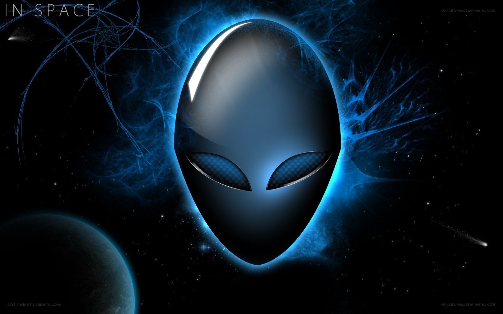 alien head in space