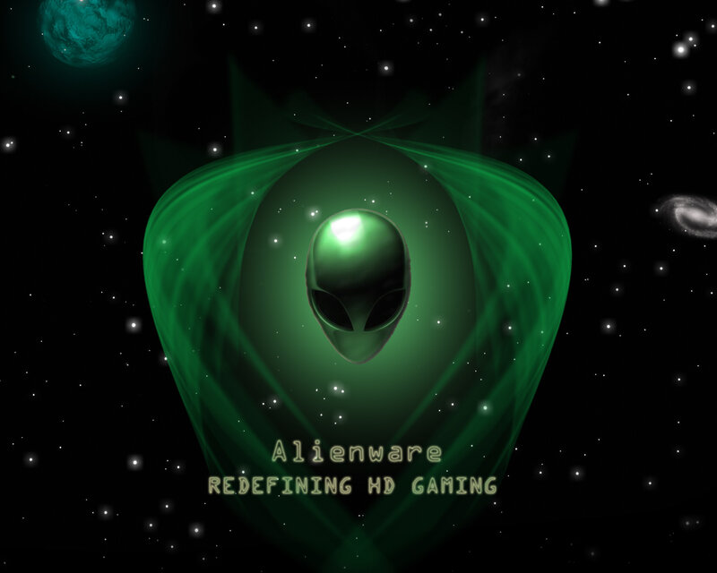 Alien Head in Space — Green