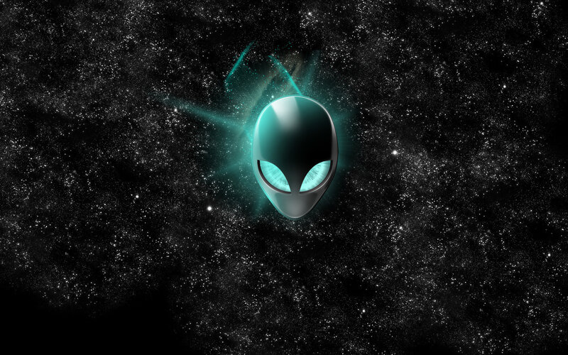 Alien Head Logo — Black, Cosmic