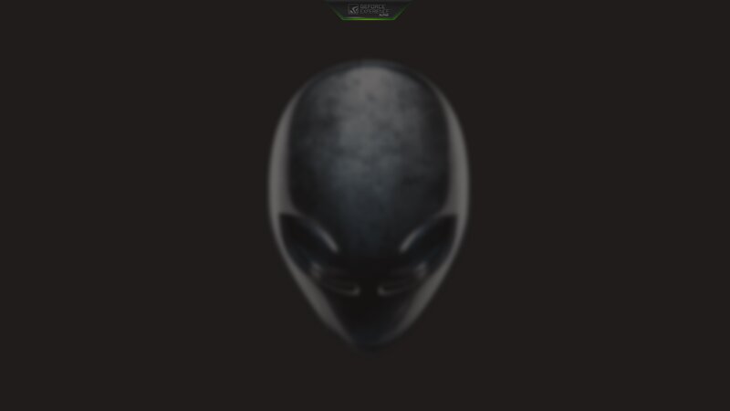 Alien Head Logo — Black, Dark, 3d Render, Text