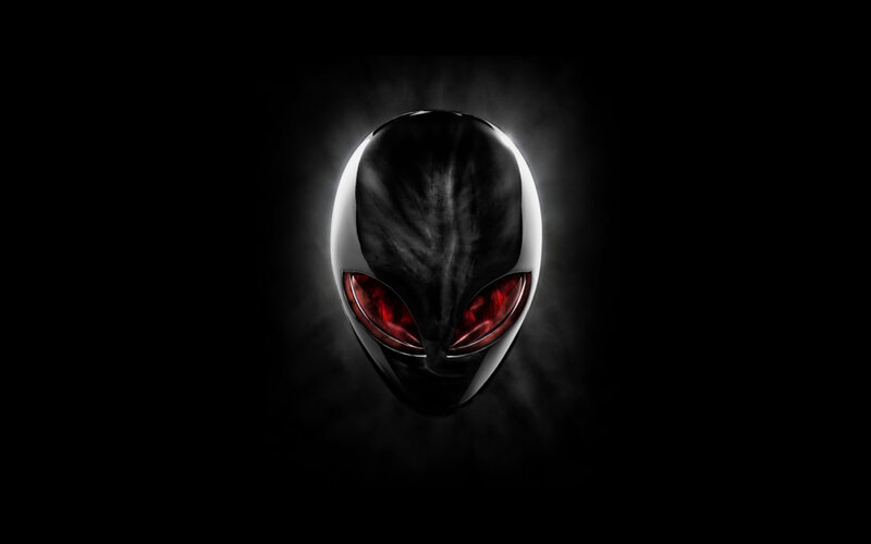 Alien Head Logo — Black, Dark, Dramatic, 3d Render