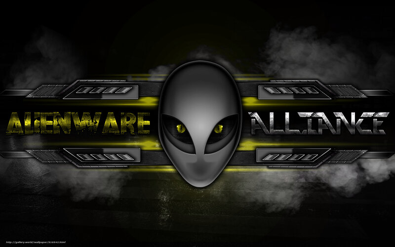 Alien Head Logo — Black, Dark, Dramatic, Digital Art, Smoke, Text